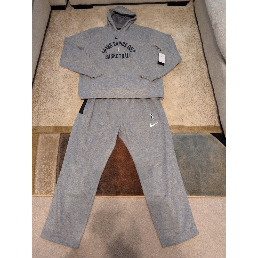 Nike Grand Rapids Gold Basketball Gray Sweatsuit Men’s Sz XL Engineered